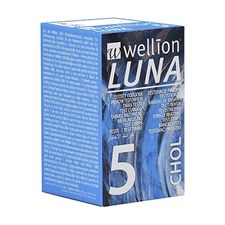 5 Tiras de Colesterol Luna Wellion