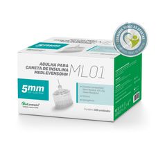 Agulha 5mm para Caneta de Insulina Medlevensohn 100 Unid
